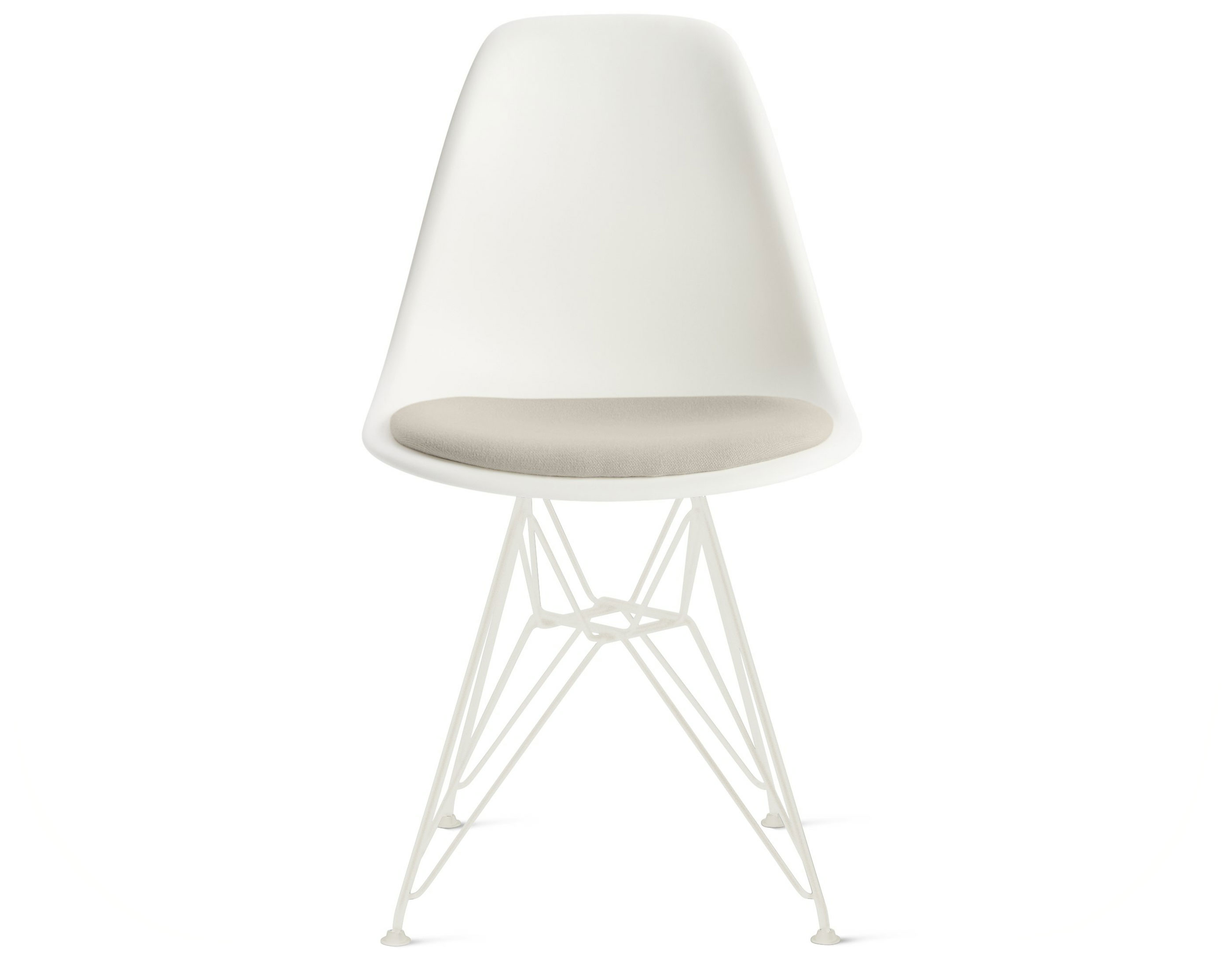 eames 4 leg base side chair with seat pad