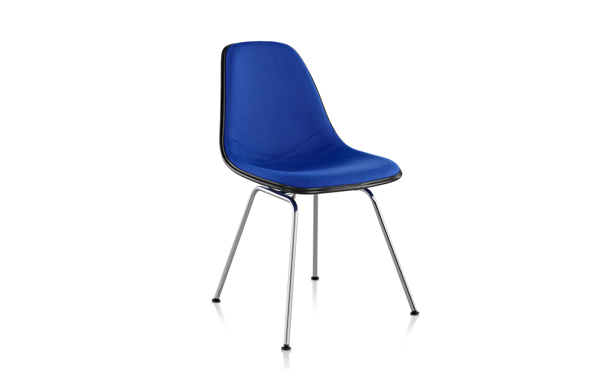 eames&reg; upholstered side chair with 4 leg base