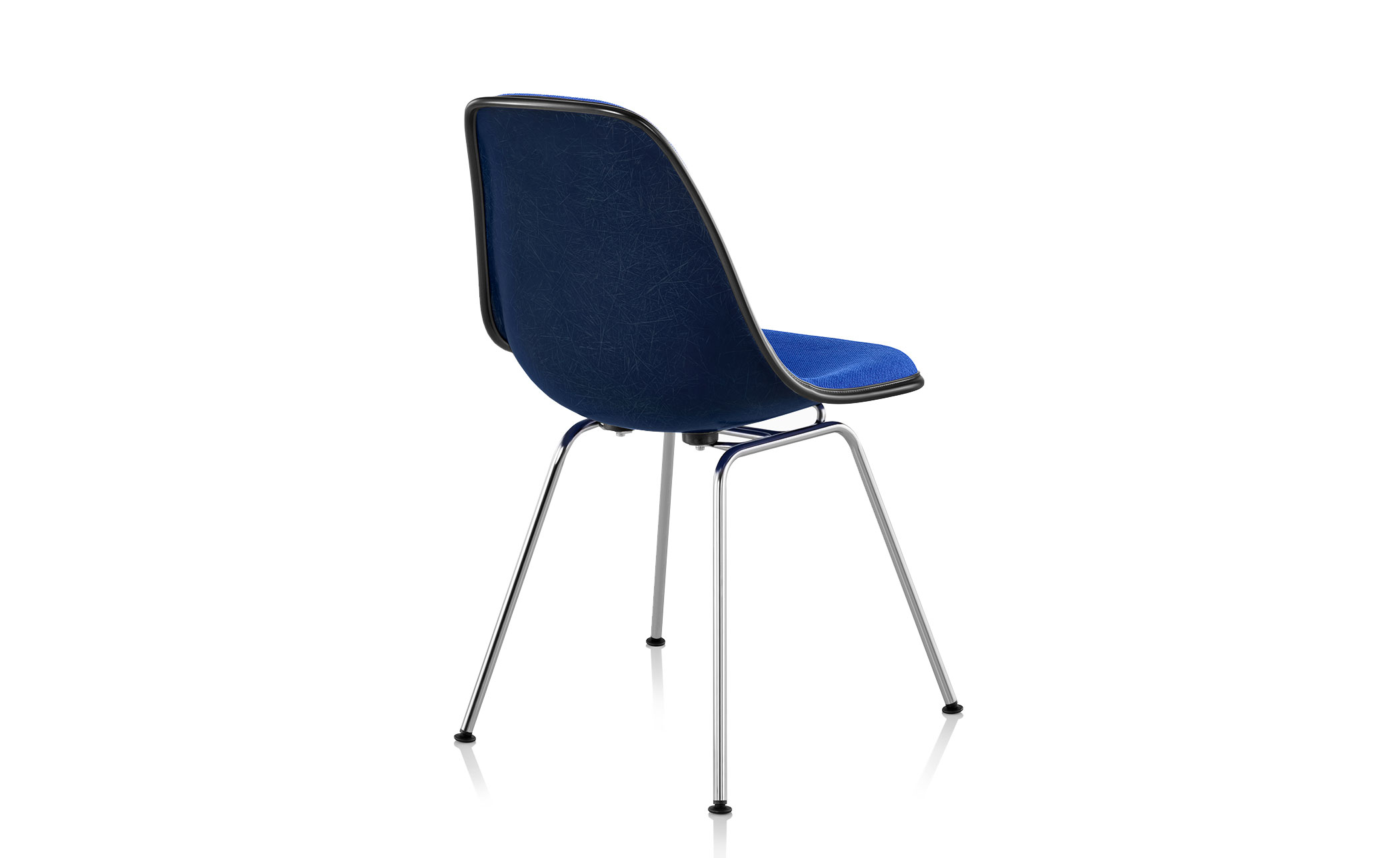 eames&reg; upholstered side chair with 4 leg base