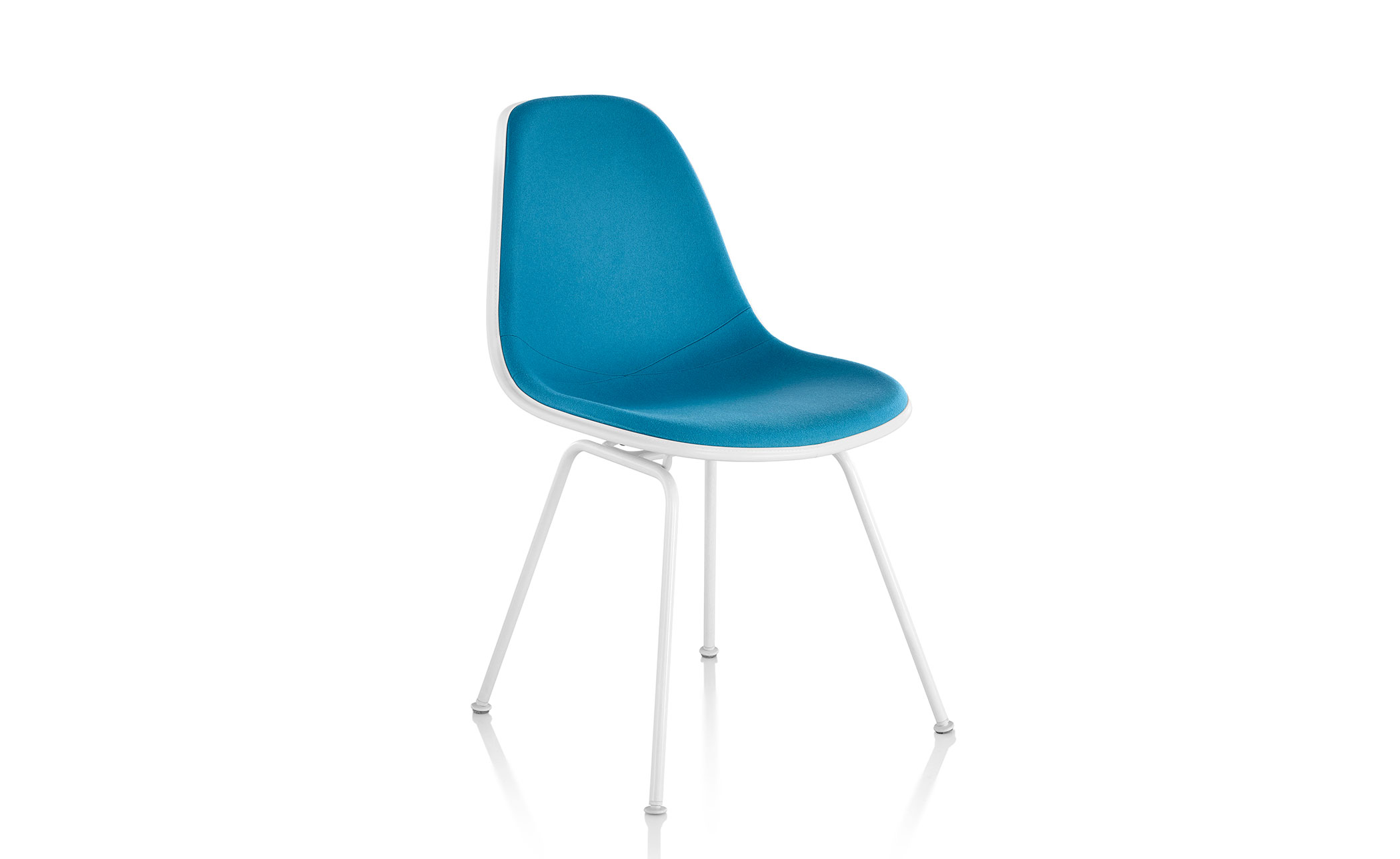 eames&reg; upholstered side chair with 4 leg base
