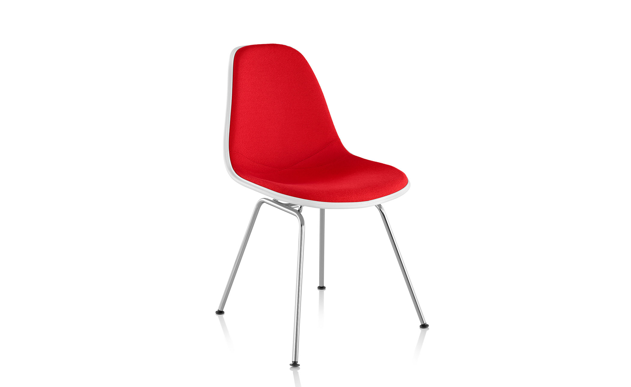 eames&reg; upholstered side chair with 4 leg base