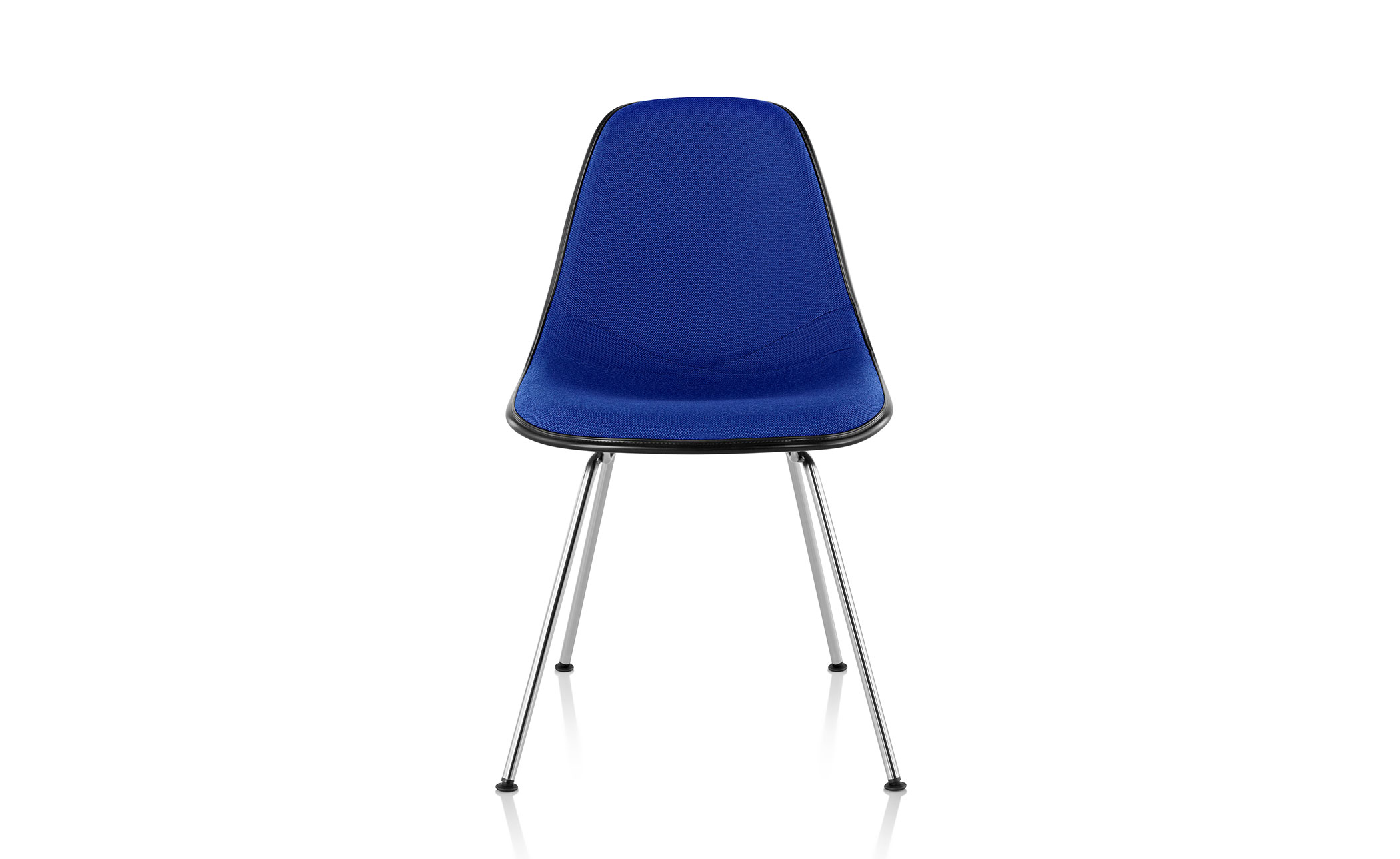 eames&reg; upholstered side chair with 4 leg base