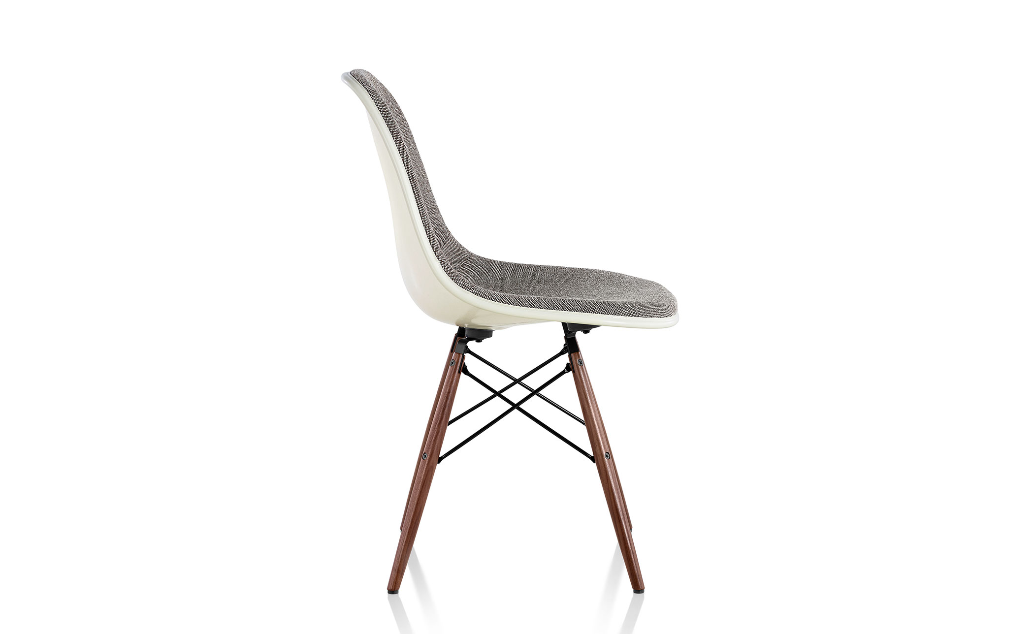 eames&reg; upholstered side chair with dowel base