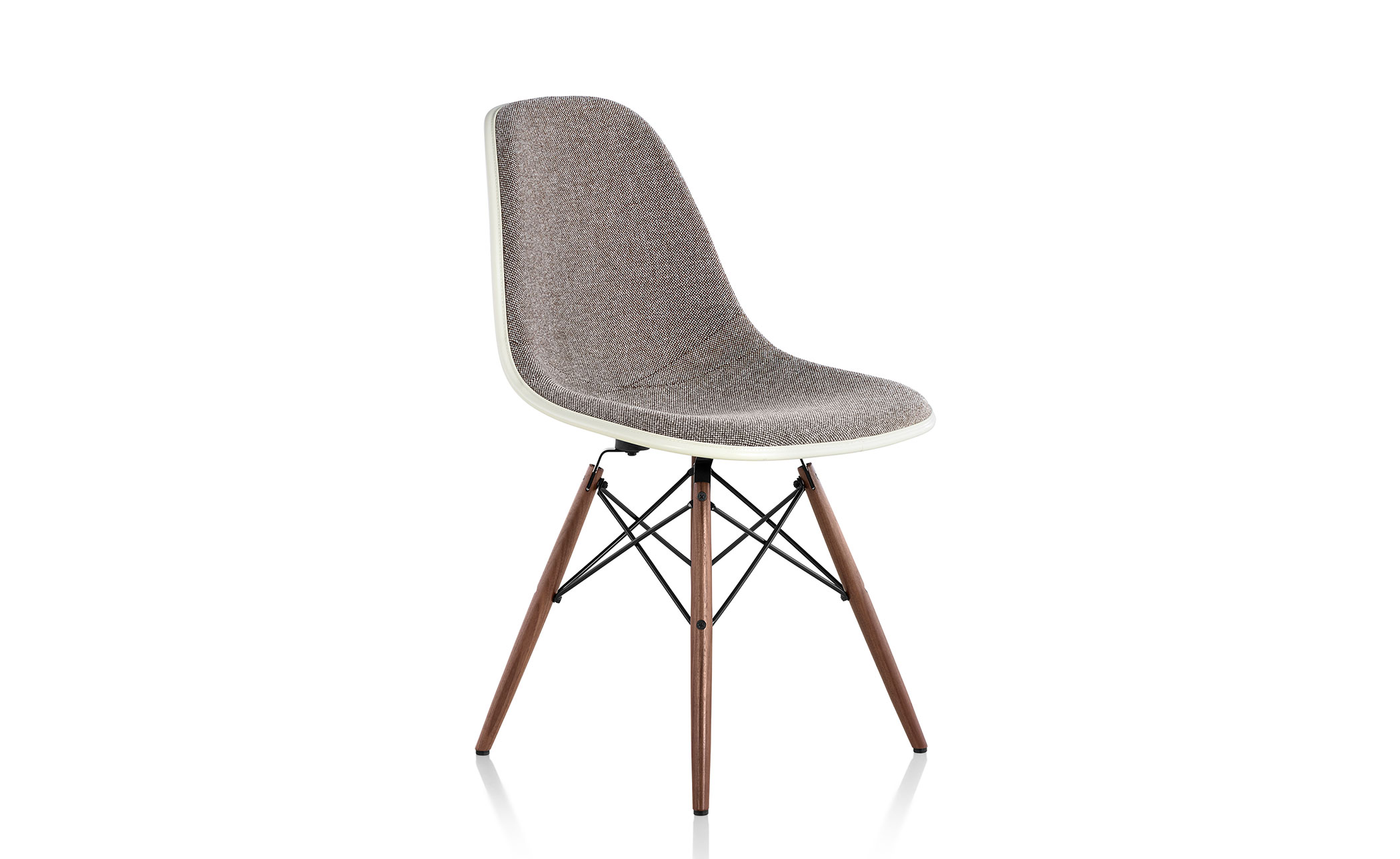 eames&reg; upholstered side chair with dowel base