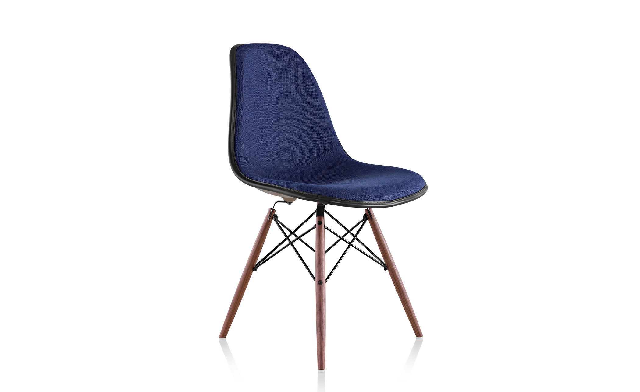 eames&reg; upholstered side chair with dowel base