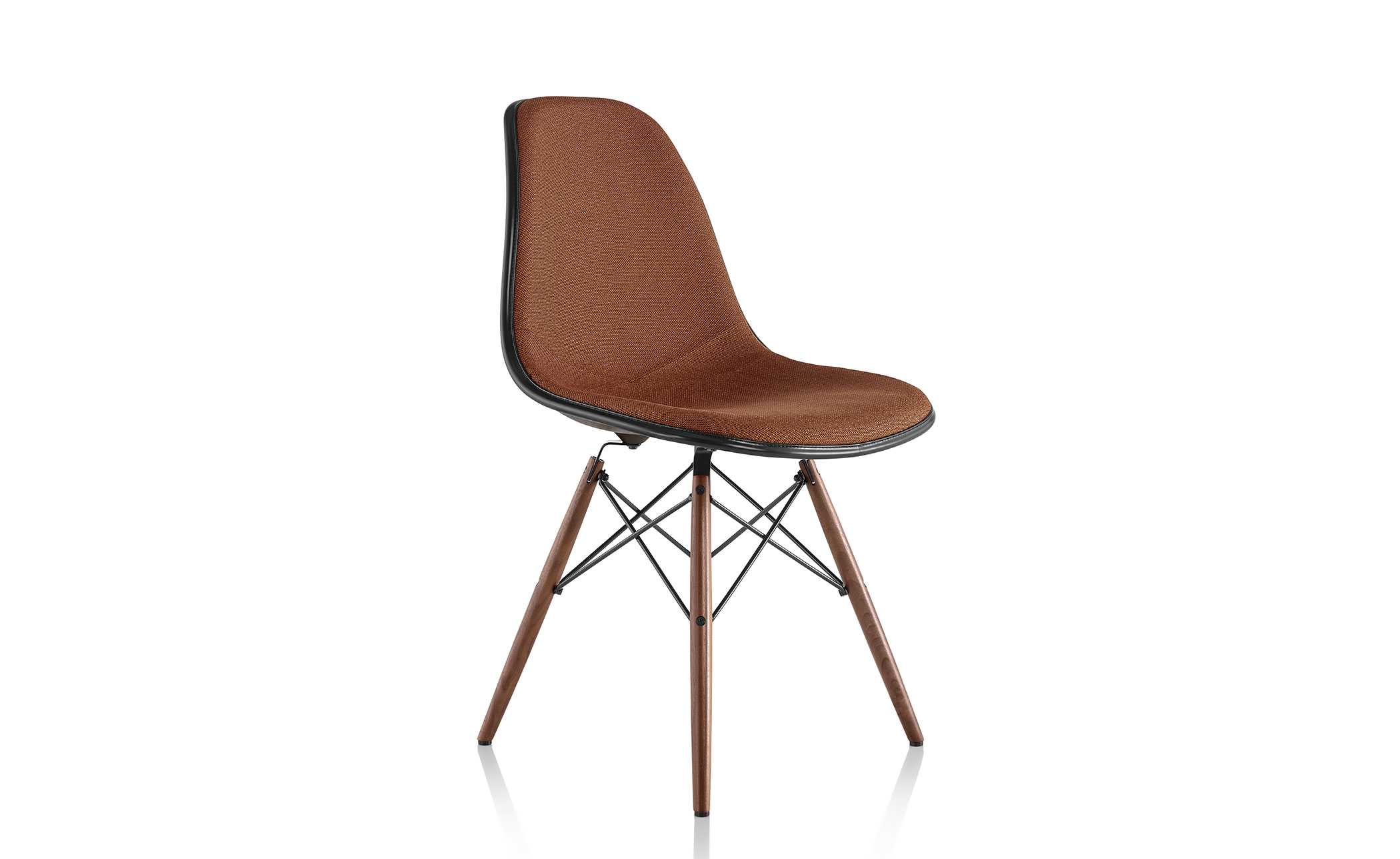 eames&reg; upholstered side chair with dowel base