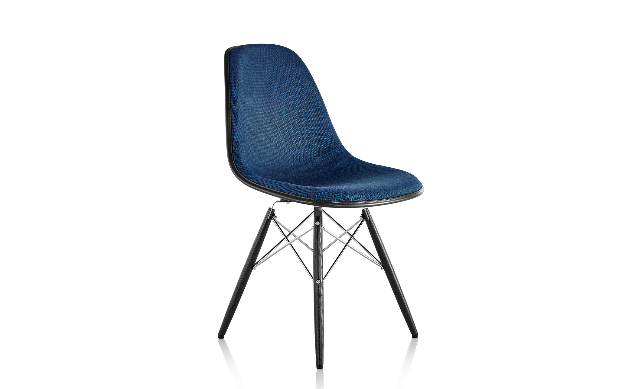 eames&reg; upholstered side chair with dowel base