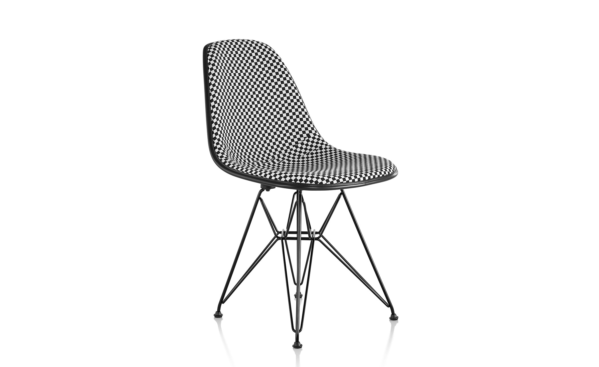 eames&reg; upholstered side chair with wire base