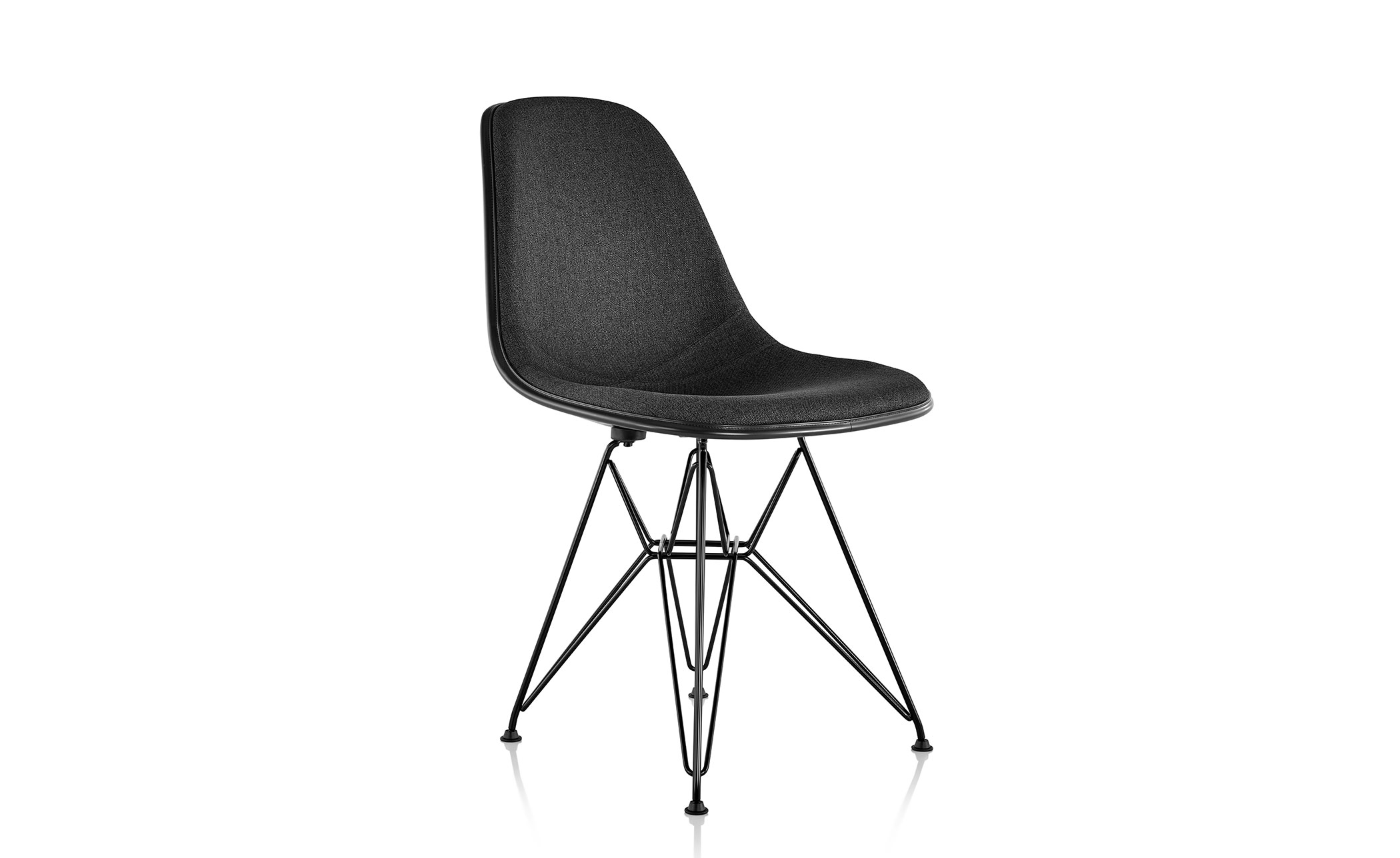 eames&reg; upholstered side chair with wire base