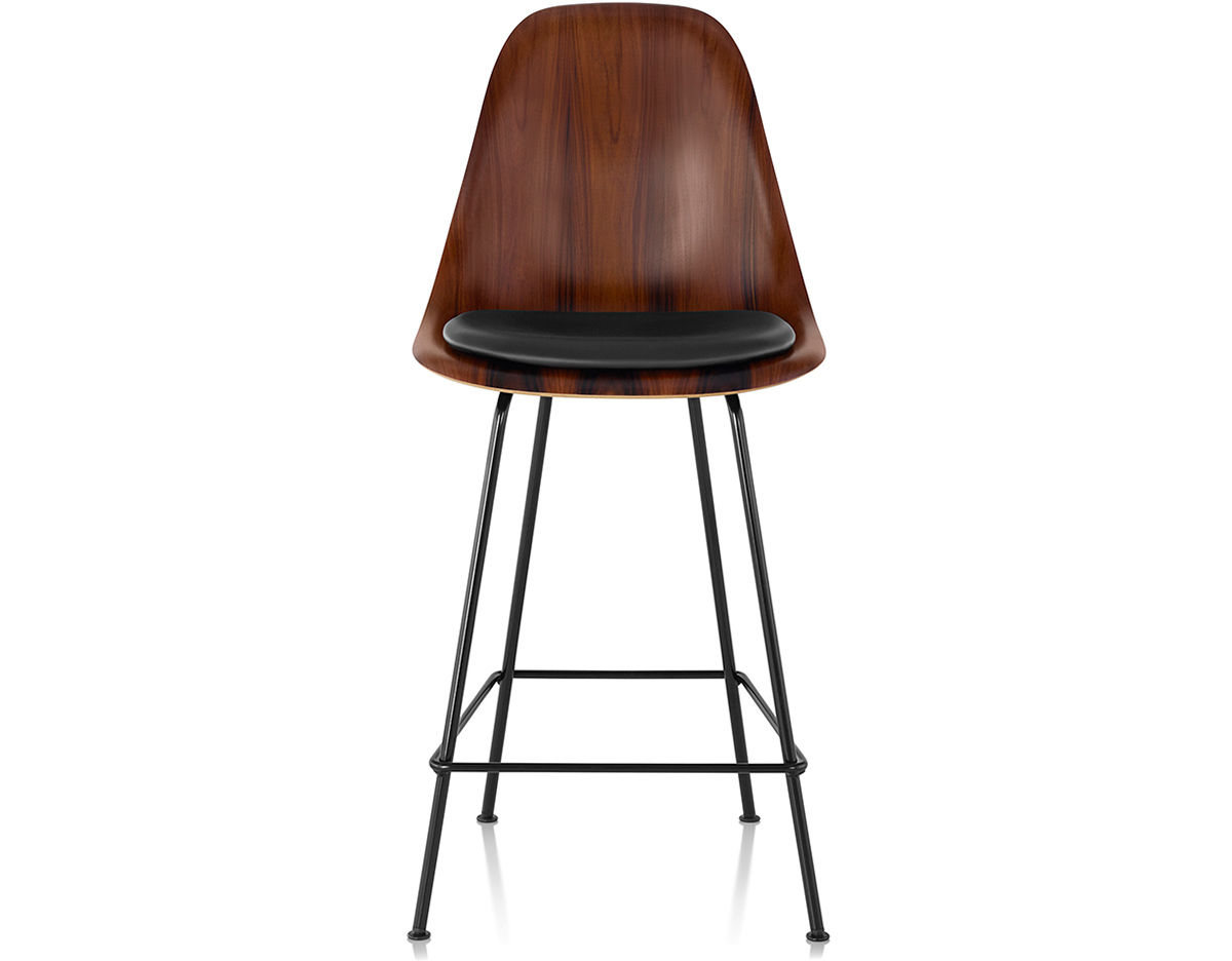 eames&reg; molded wood stool with seat pad
