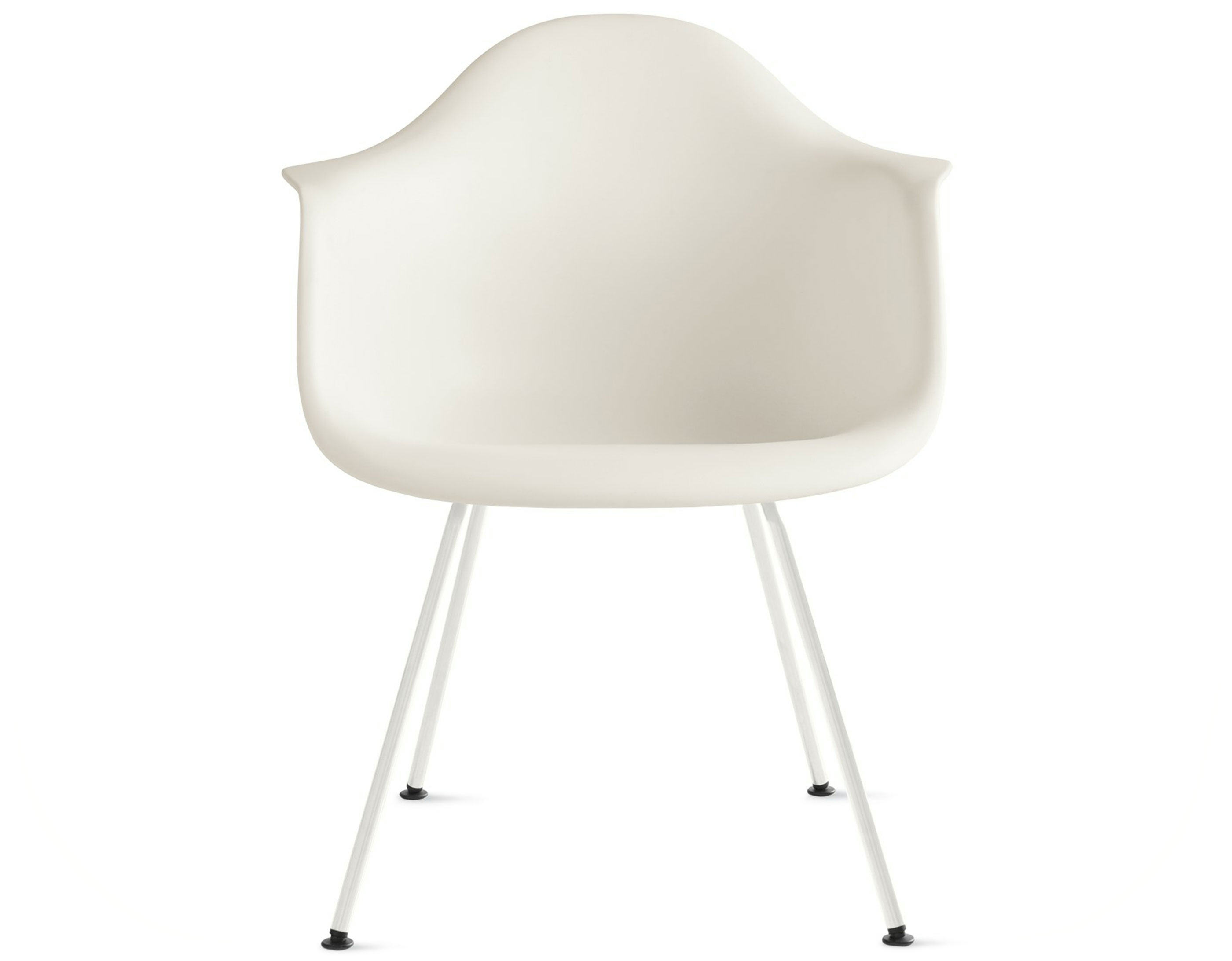 eames molded plastic armchair with 4 leg base