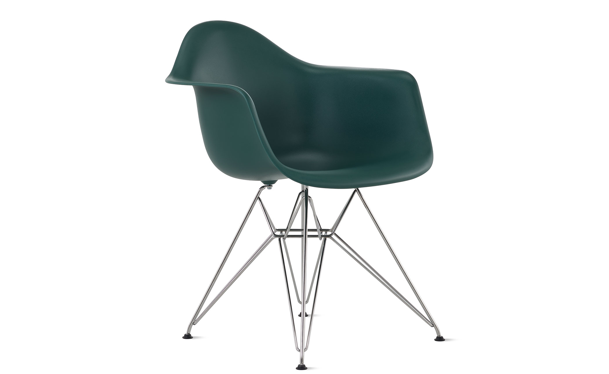 eames&reg; molded plastic armchair with wire base