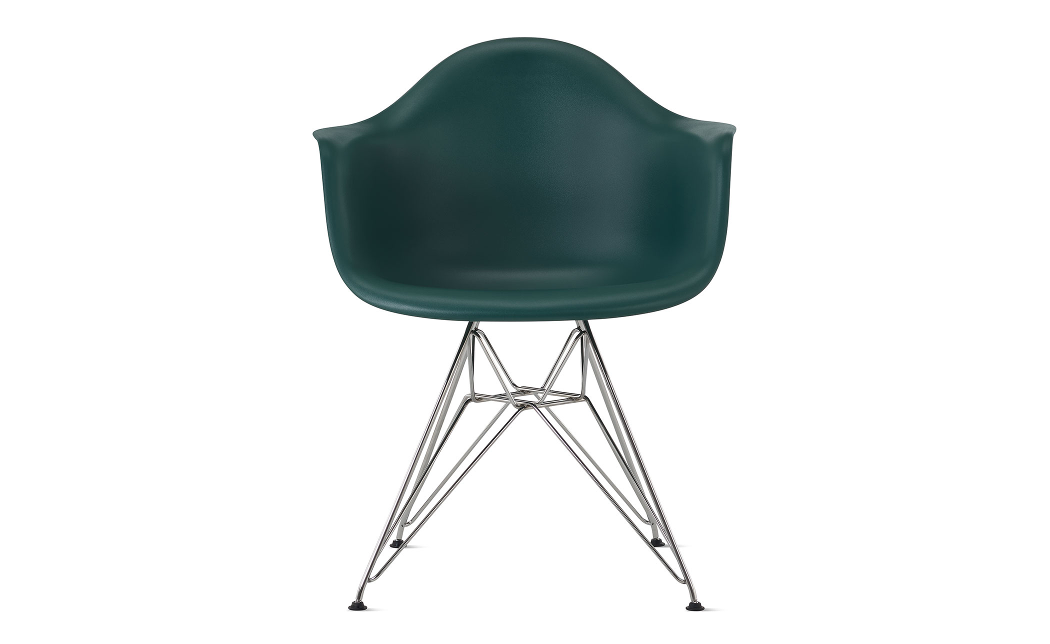 eames&reg; molded plastic armchair with wire base