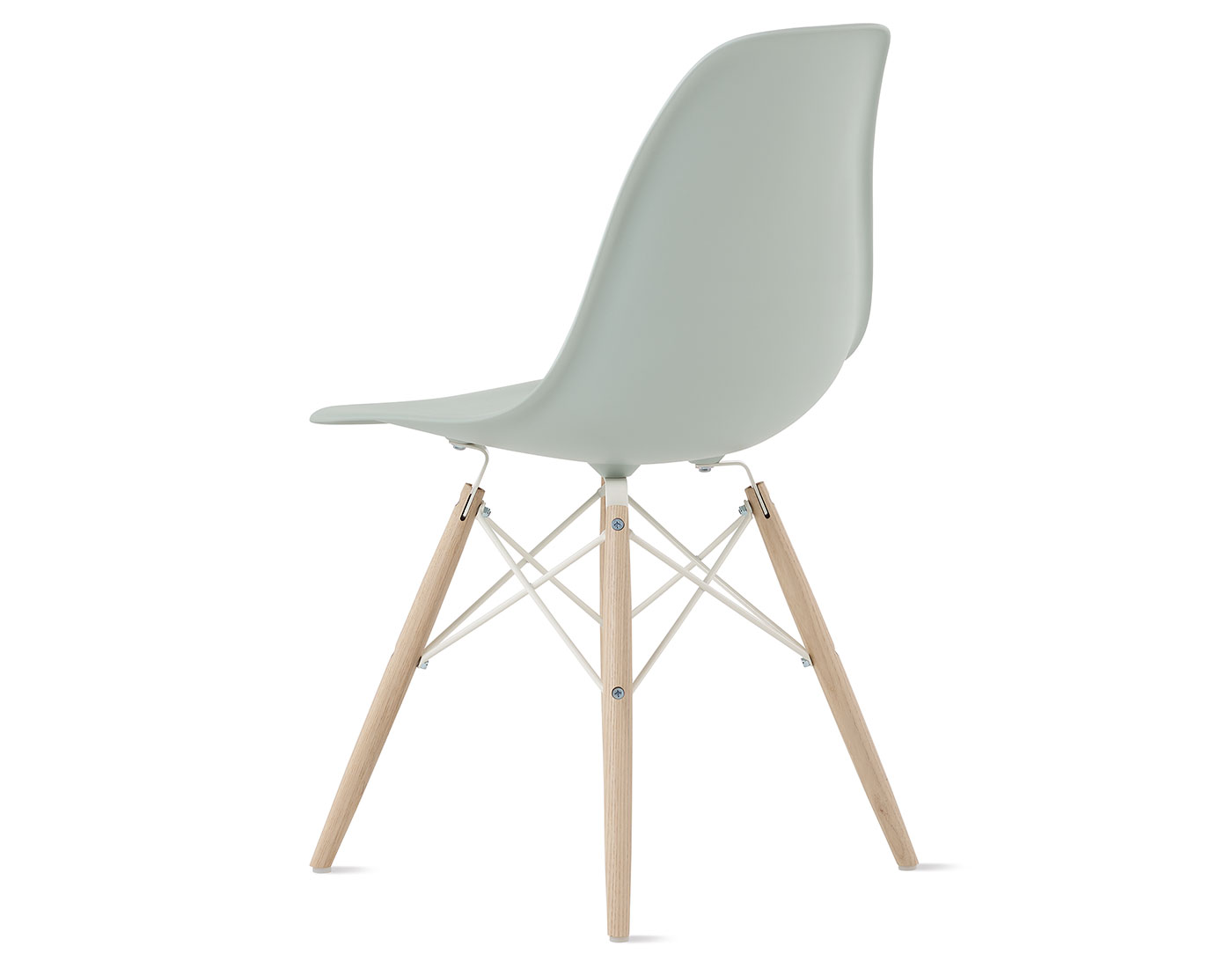 eames molded plastic side chair with dowel base