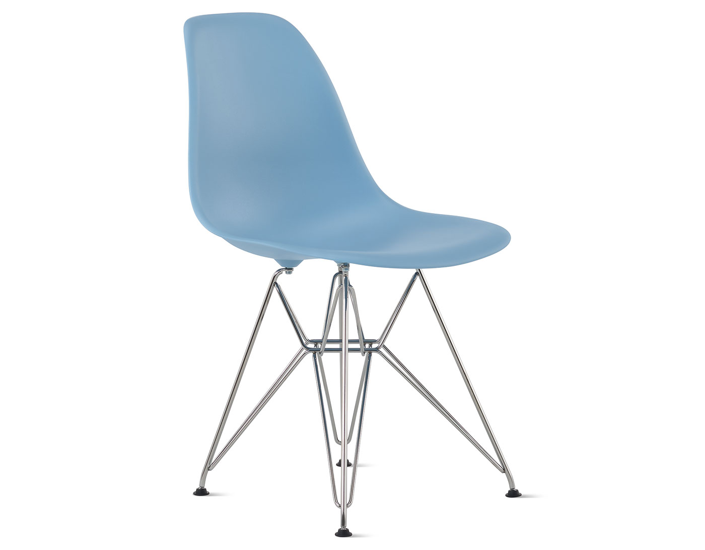 eames molded plastic side chair with wire base