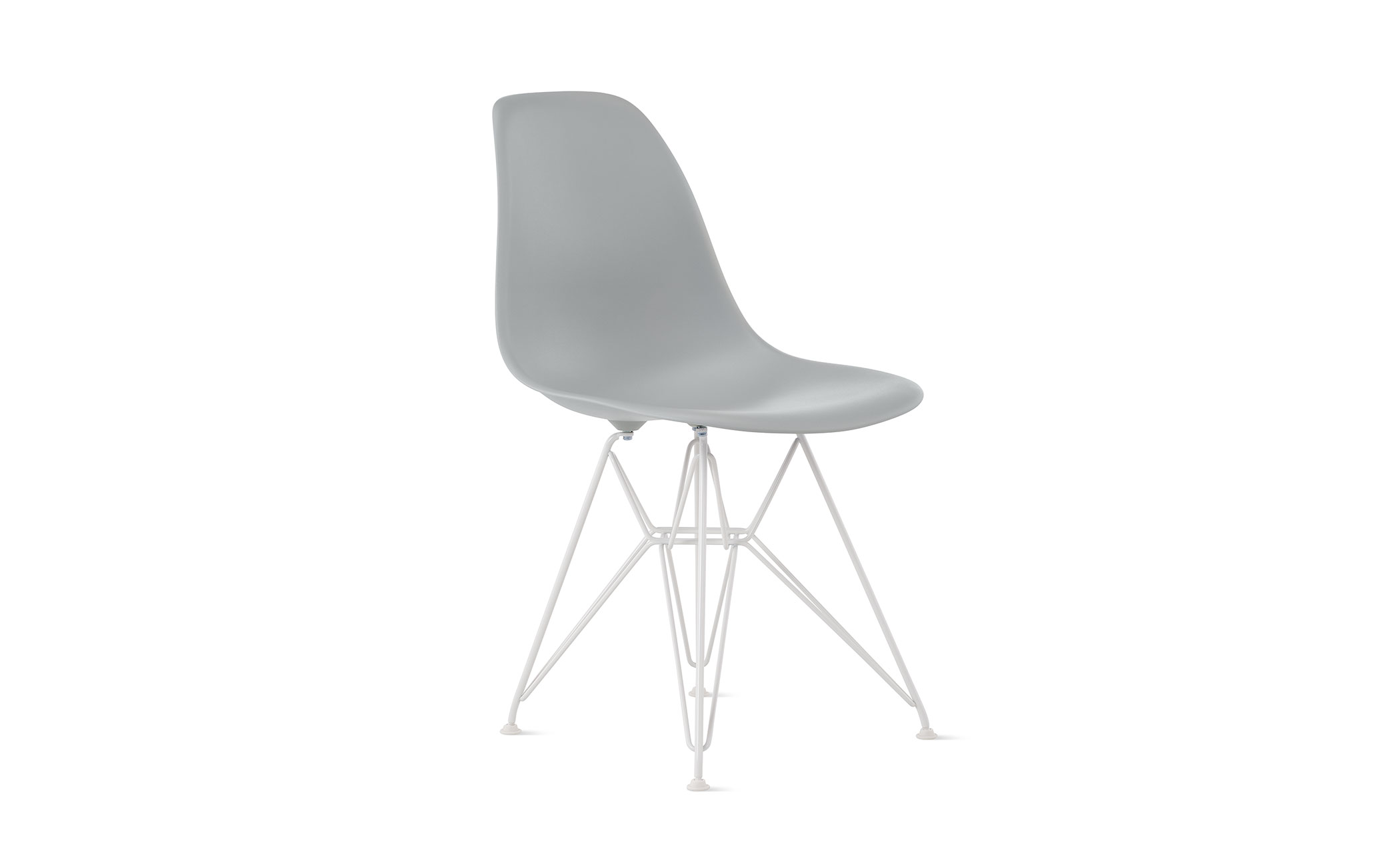 eames&reg; molded plastic side chair with wire base