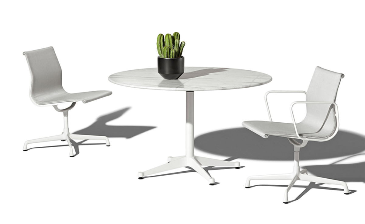 eames round contract base outdoor table