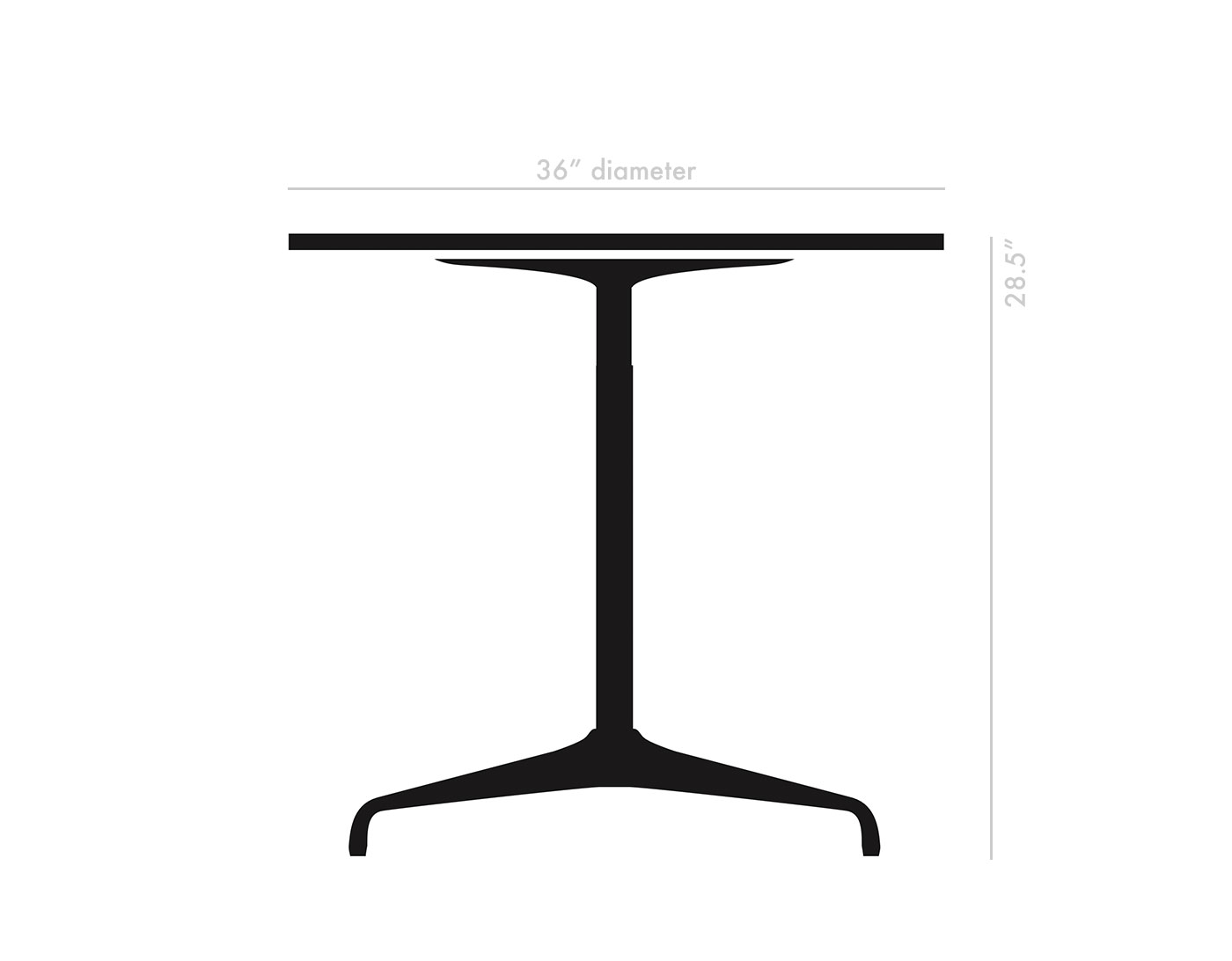 eames round dining table, herman miller x hay