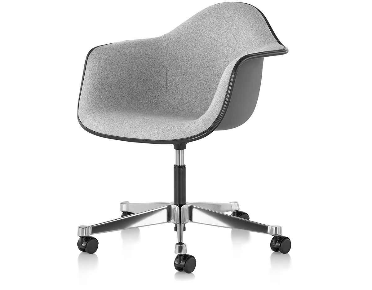 eames&reg; upholstered armchair with task base