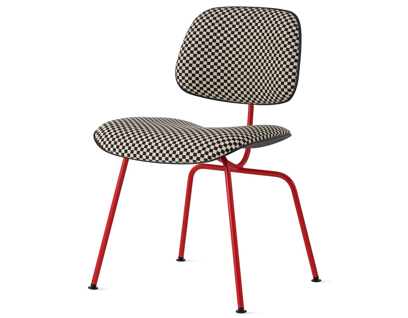 Eames Upholstered Molded Plastic Dining Chair Metal Base EC-127