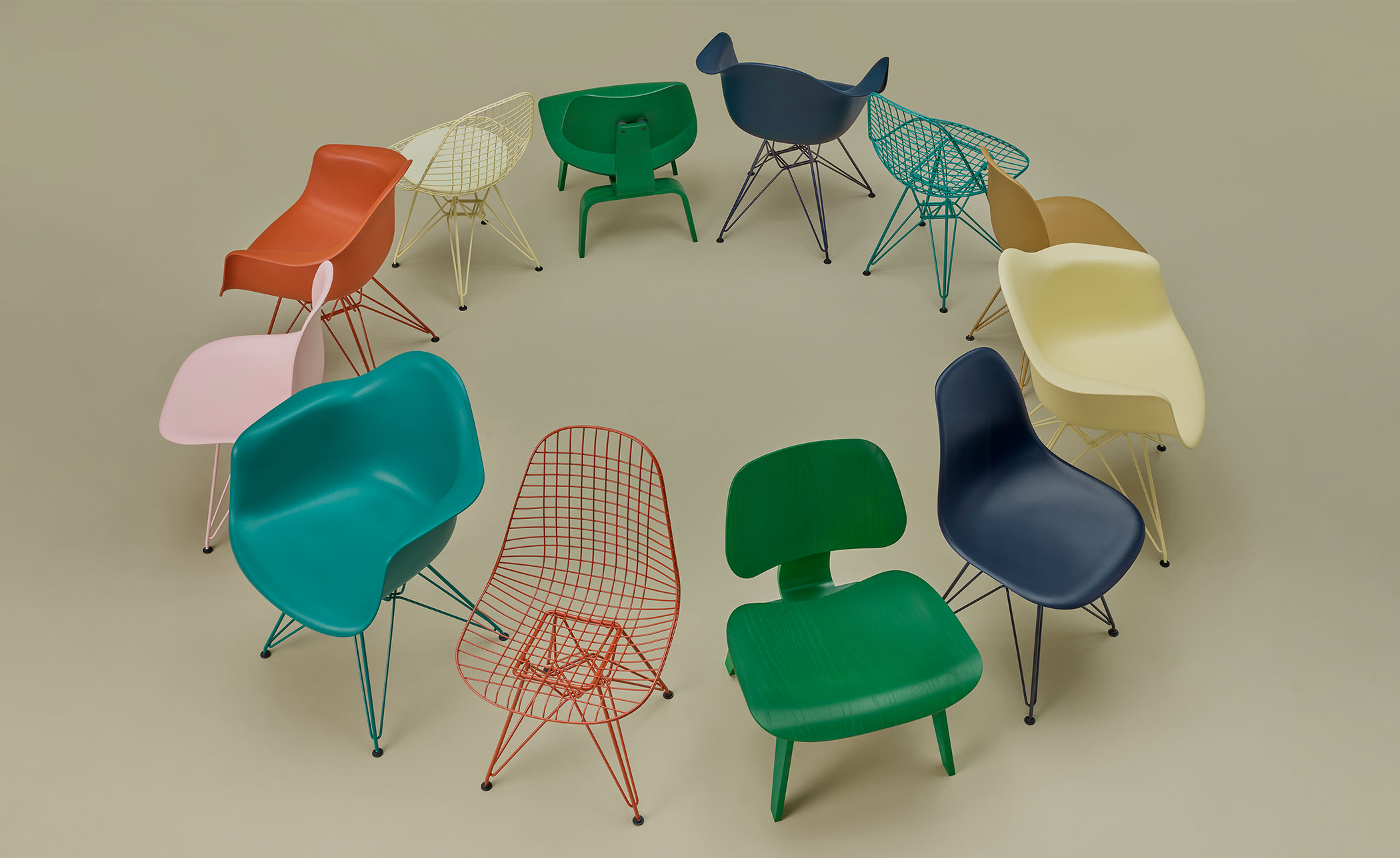 eames wire chair, herman miller x hay