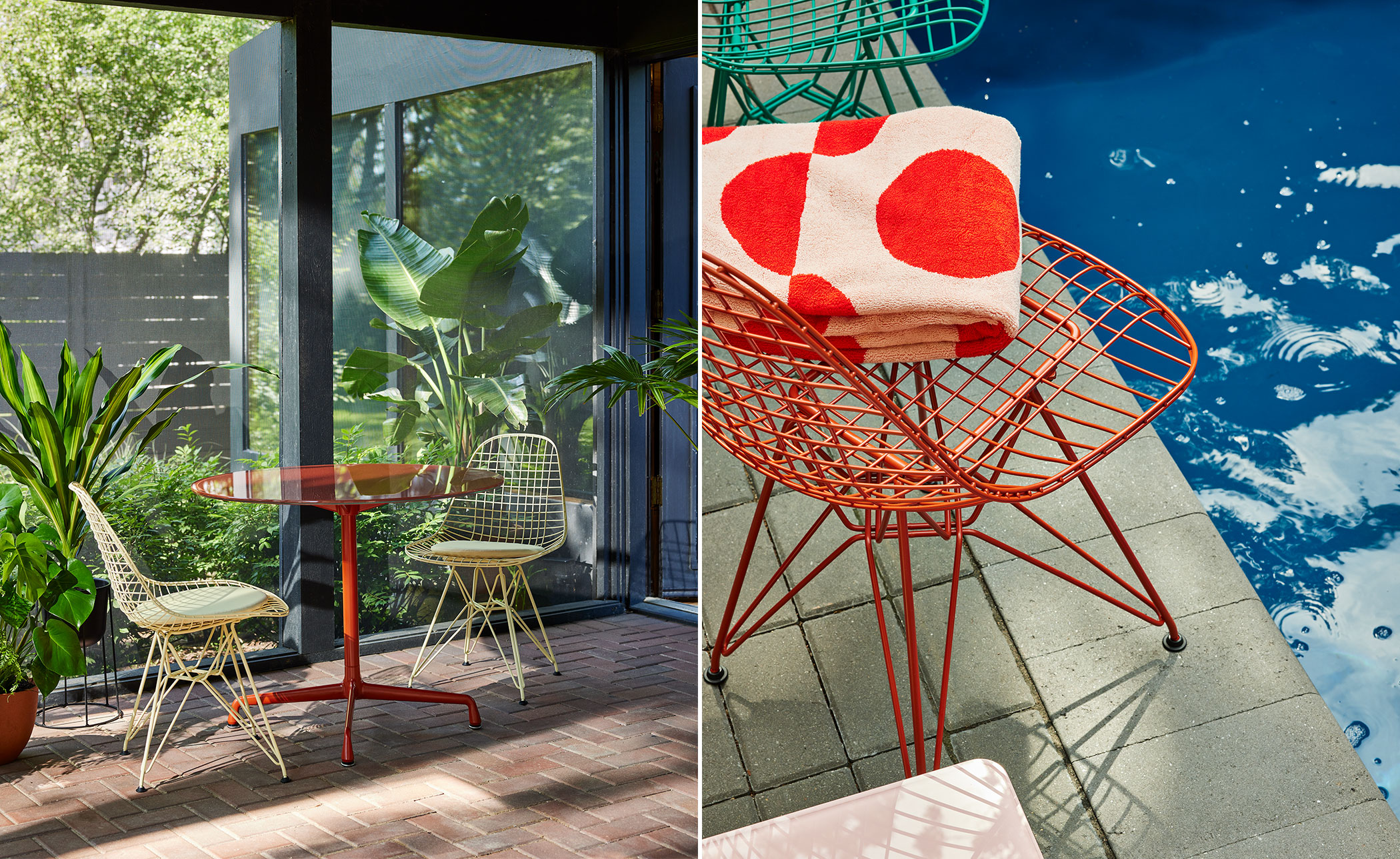 eames wire chair, herman miller x hay