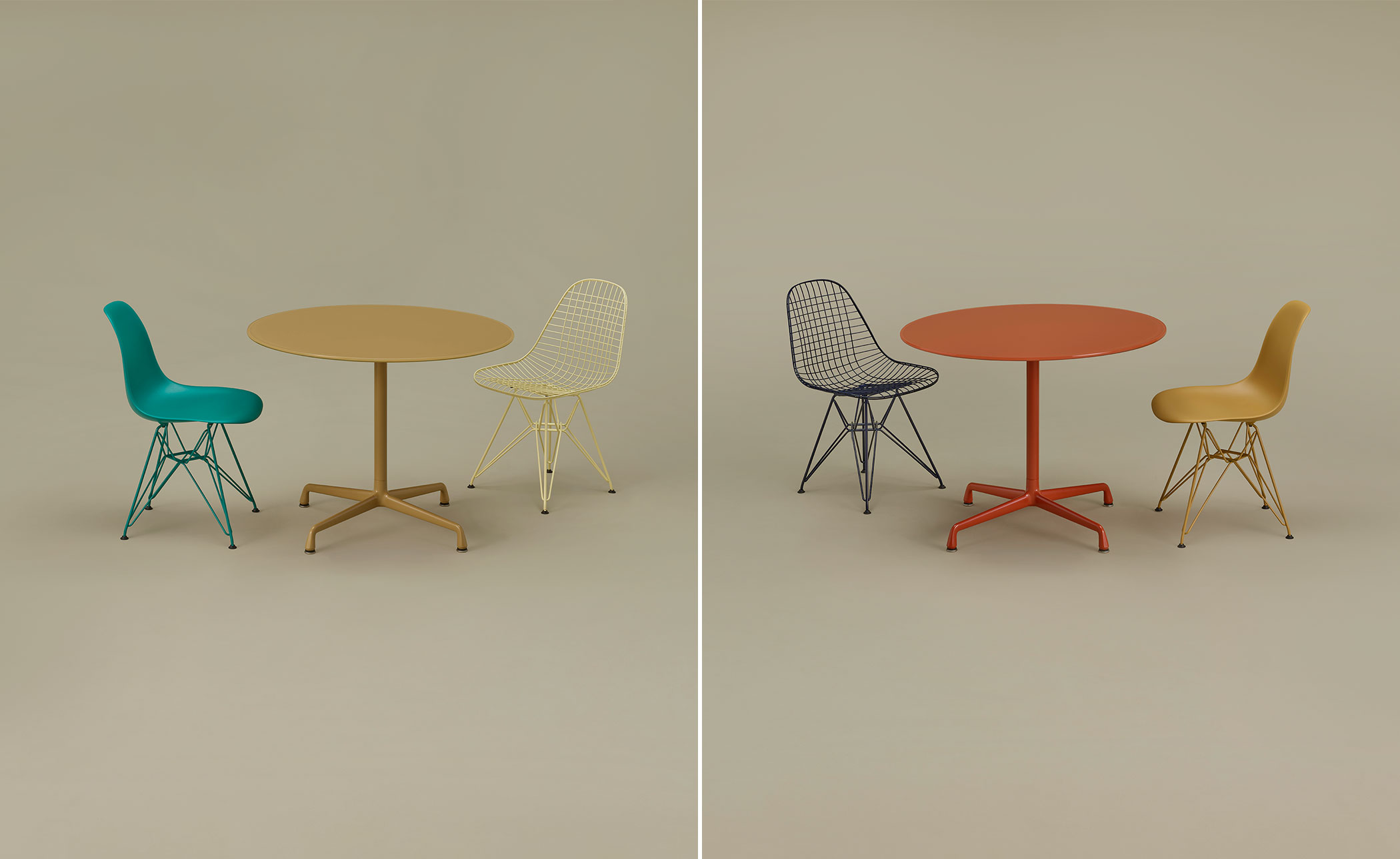 eames wire chair, herman miller x hay