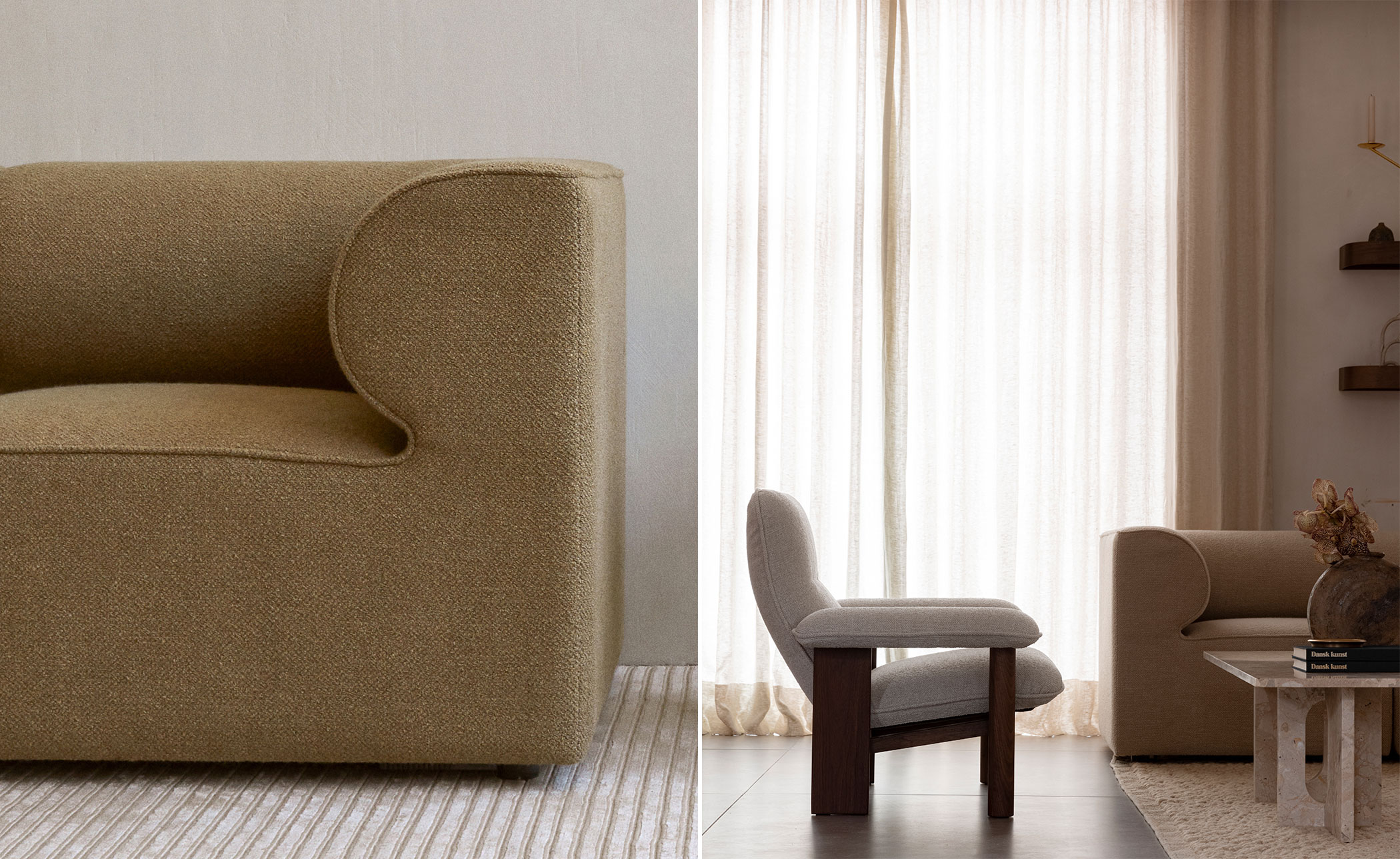 Eave Pouf 38" depth