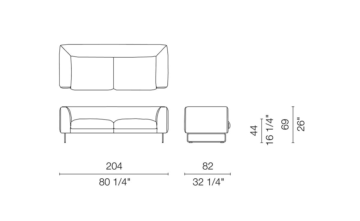elan two seat sofa