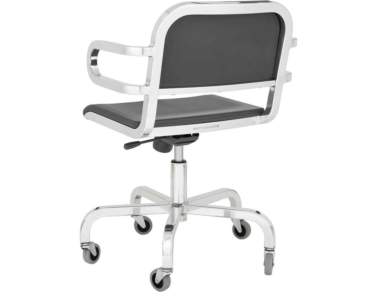 emeco nine-0 task swivel armchair