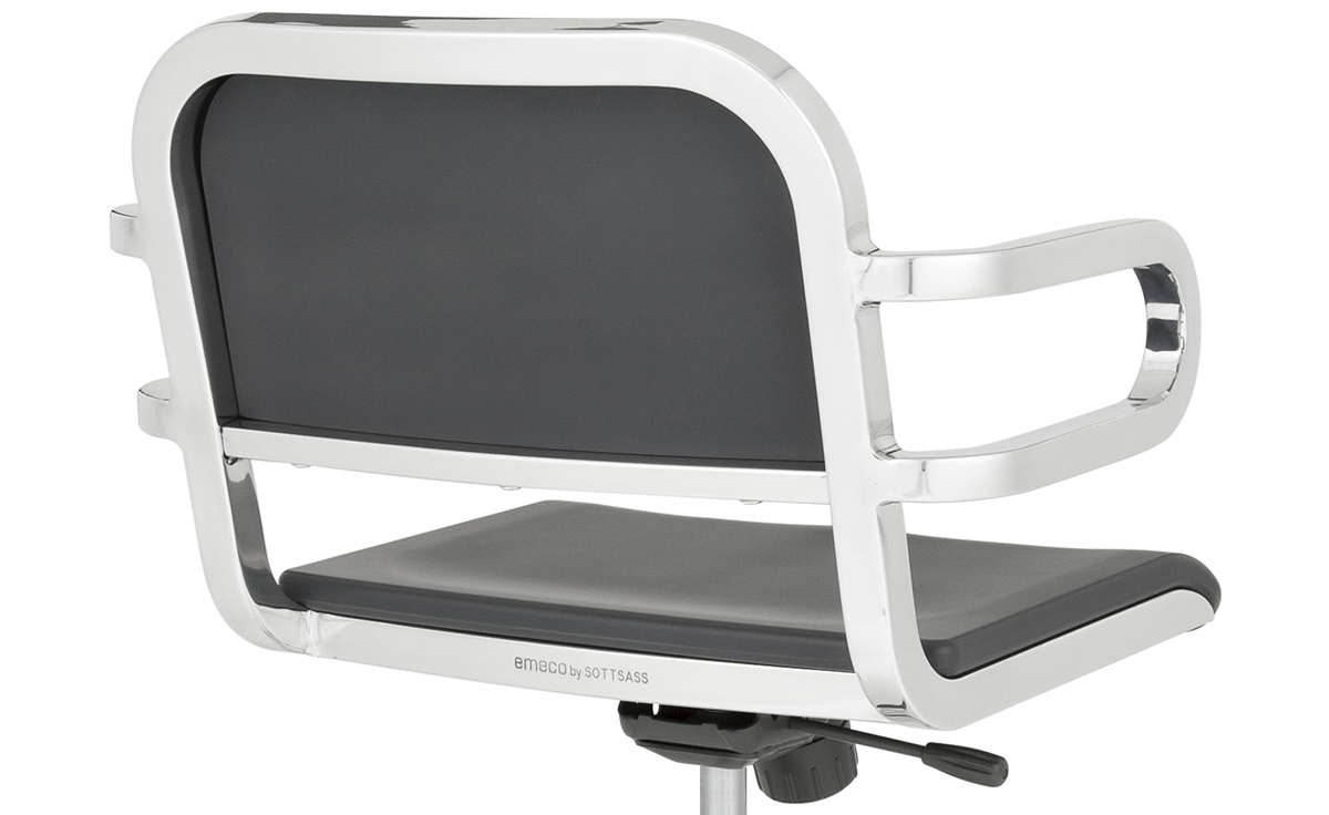 emeco nine-0 task swivel armchair