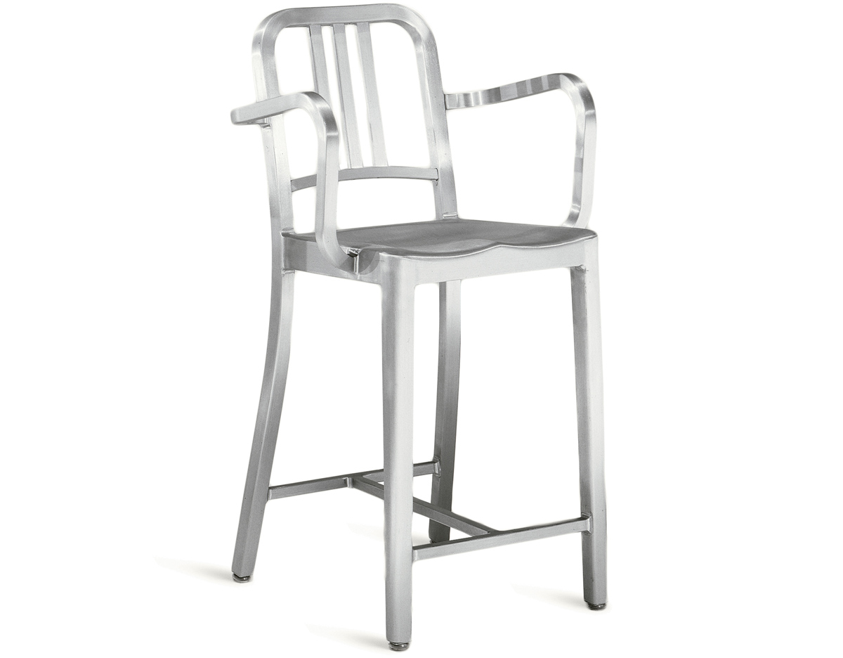 emeco navy stool with arms