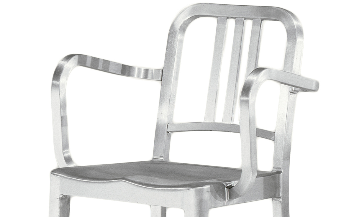 emeco navy stool with arms