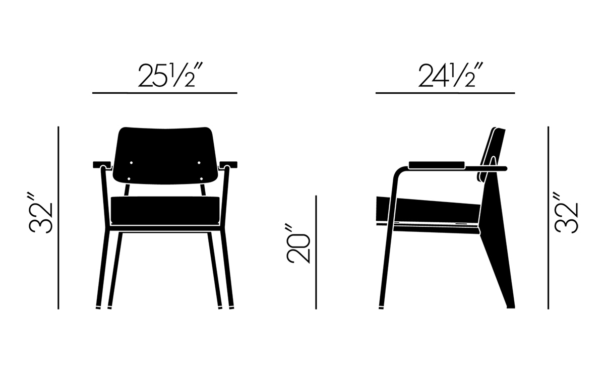 prouv&eacute; fauteuil direction chair