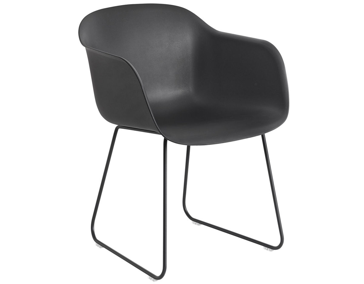fiber armchair with sled base