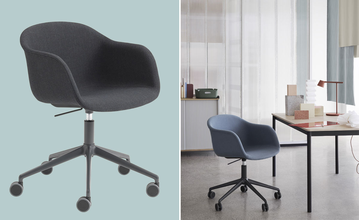 fiber armchair swivel task chair