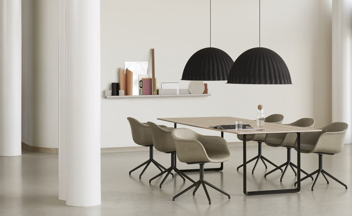 fiber armchair with swivel base