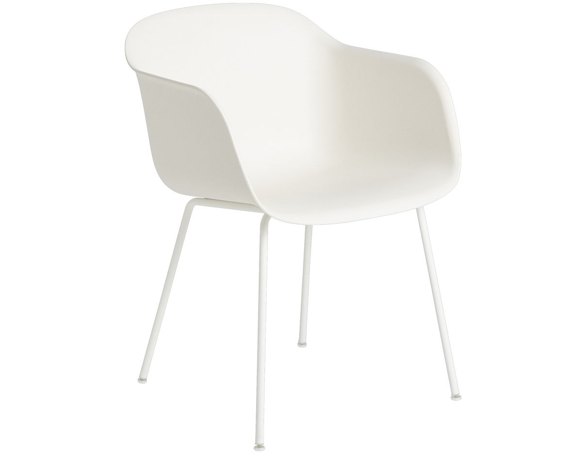 fiber armchair with tube base
