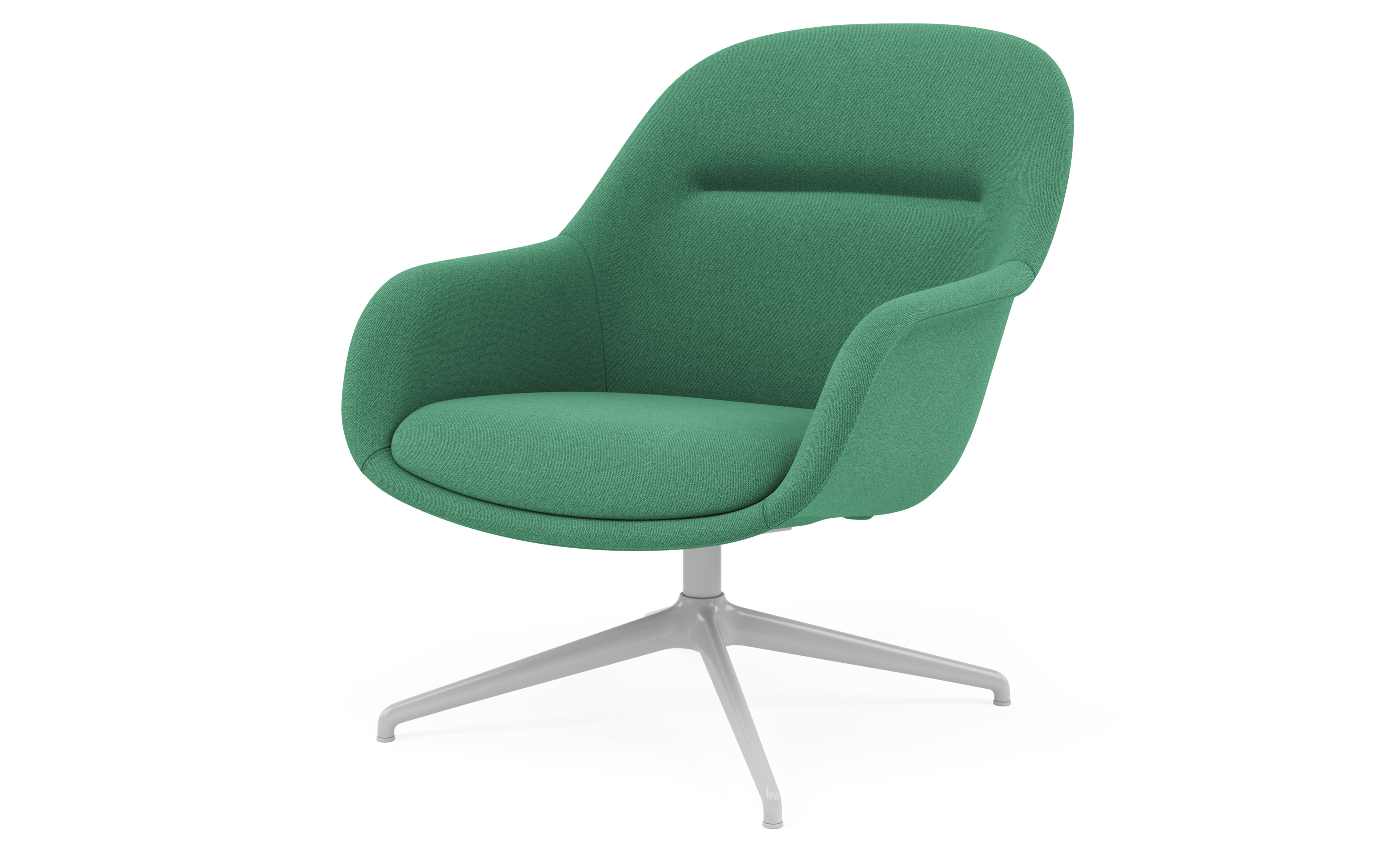 Fiber Lounge Armchair with Swivel Base
