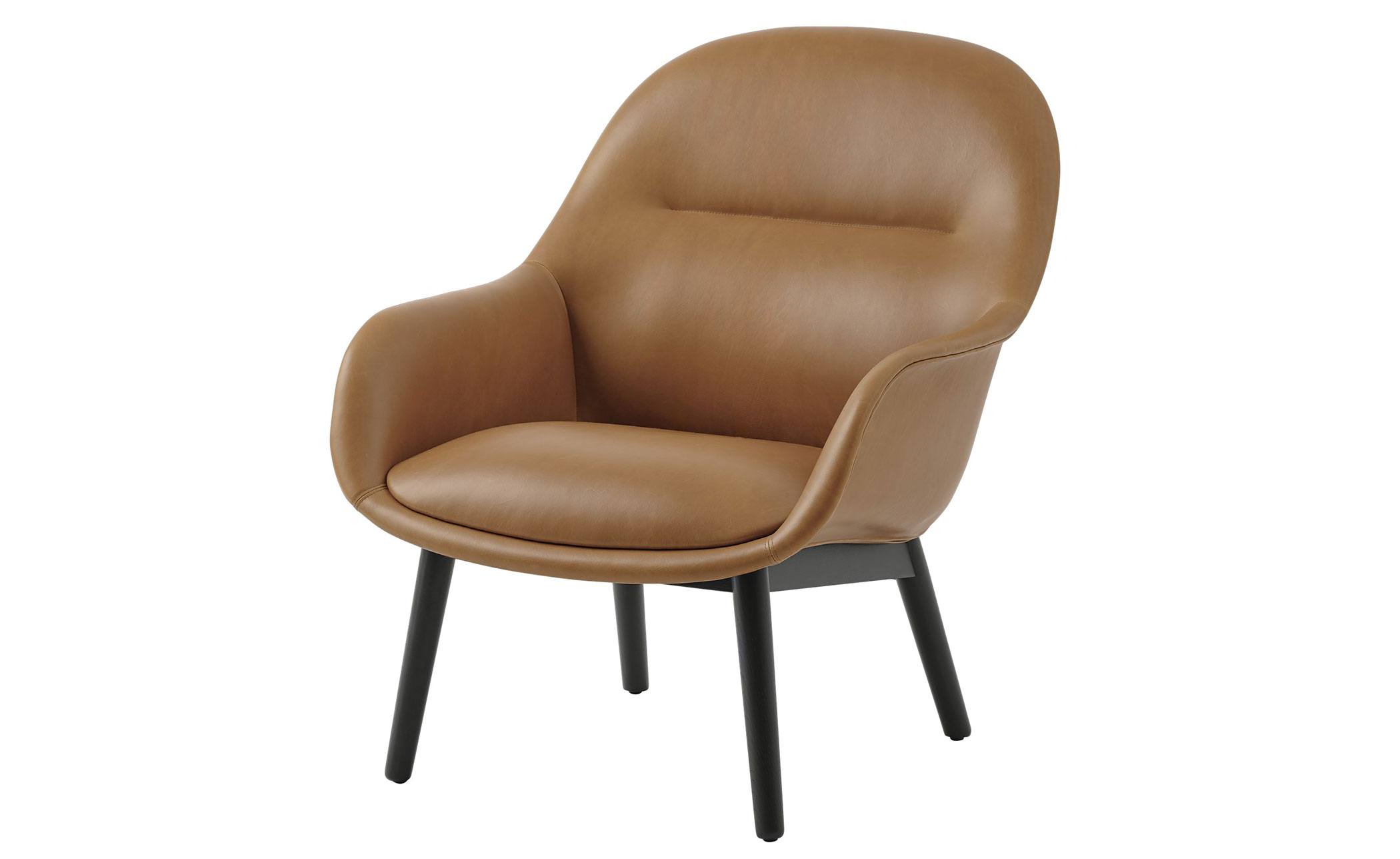 Fiber Lounge Armchair with wood base
