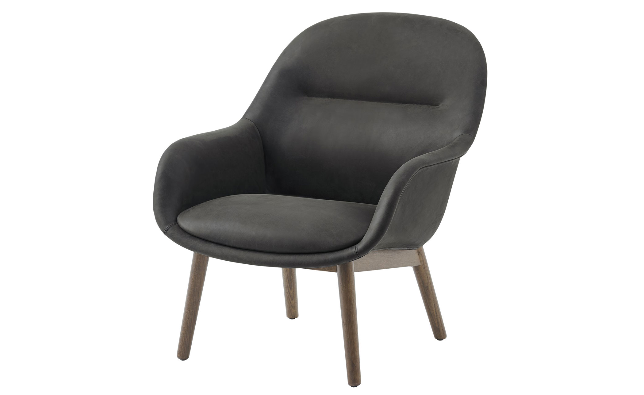 Fiber Lounge Armchair with wood base
