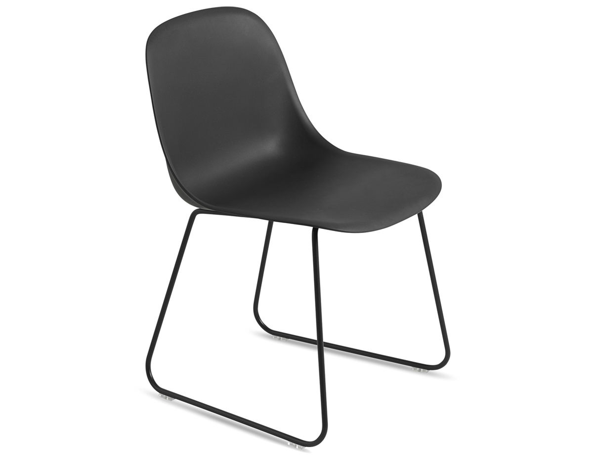 fiber side chair with sled base