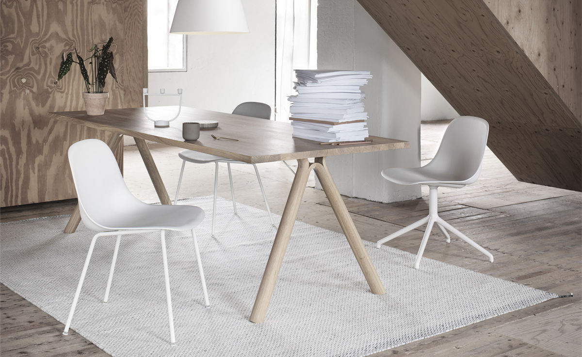 fiber side chair with swivel base