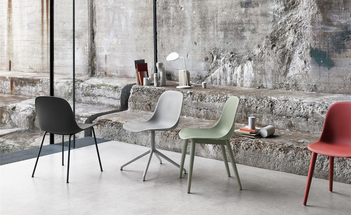 fiber side chair with swivel base