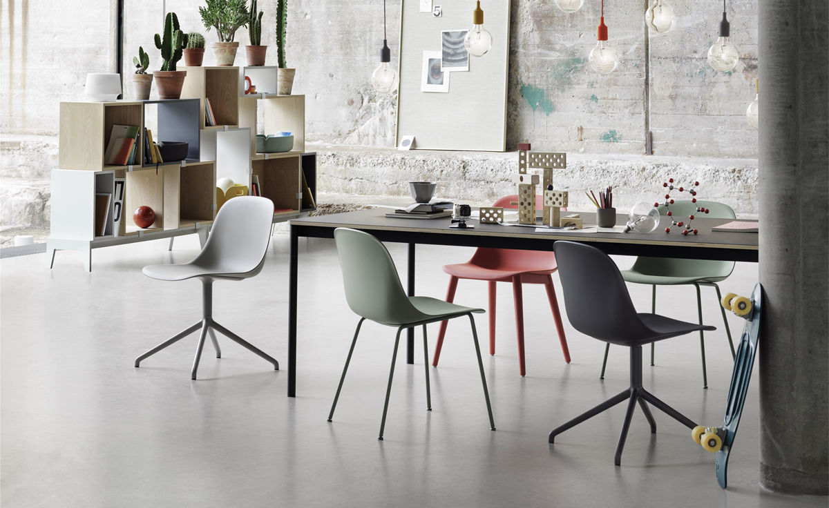 fiber side chair with swivel base