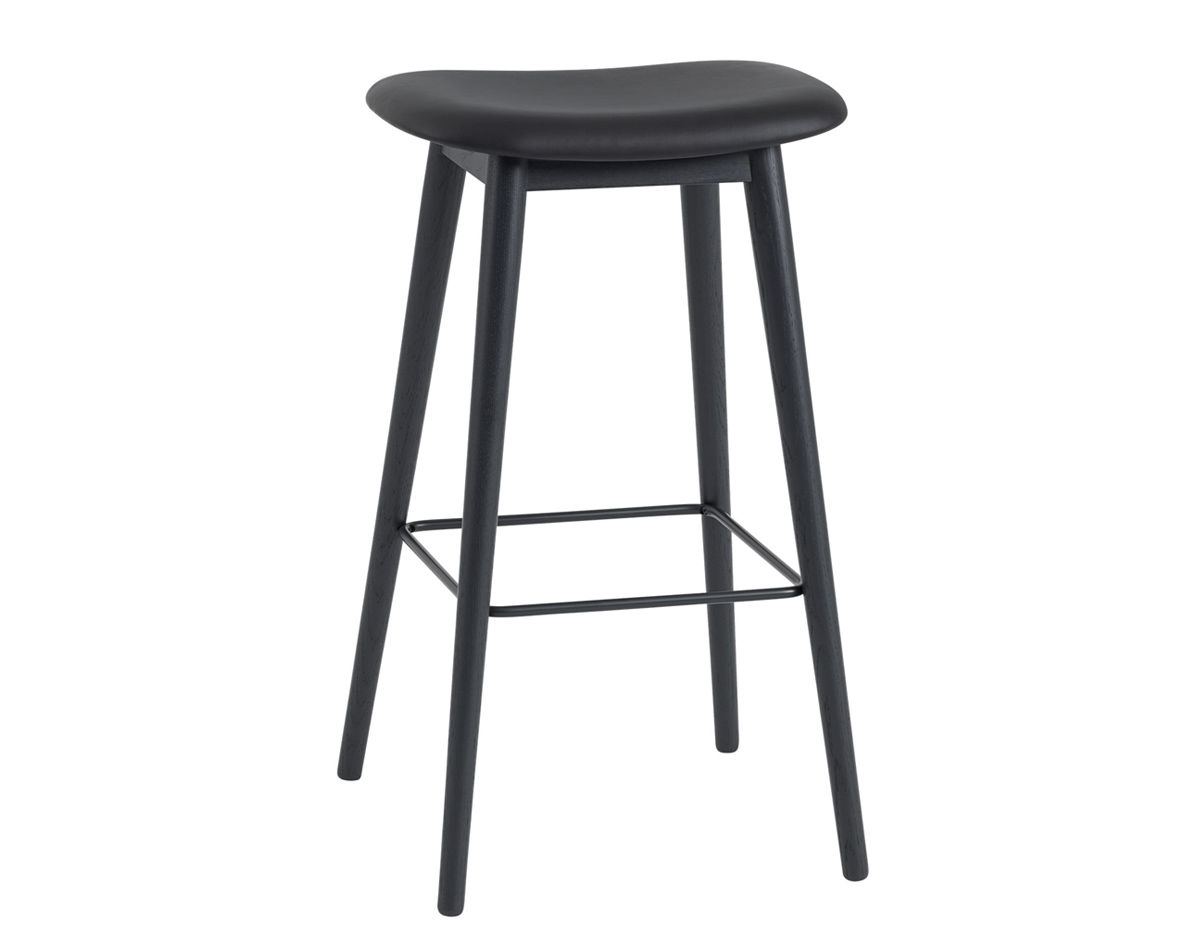 fiber stool with wood base