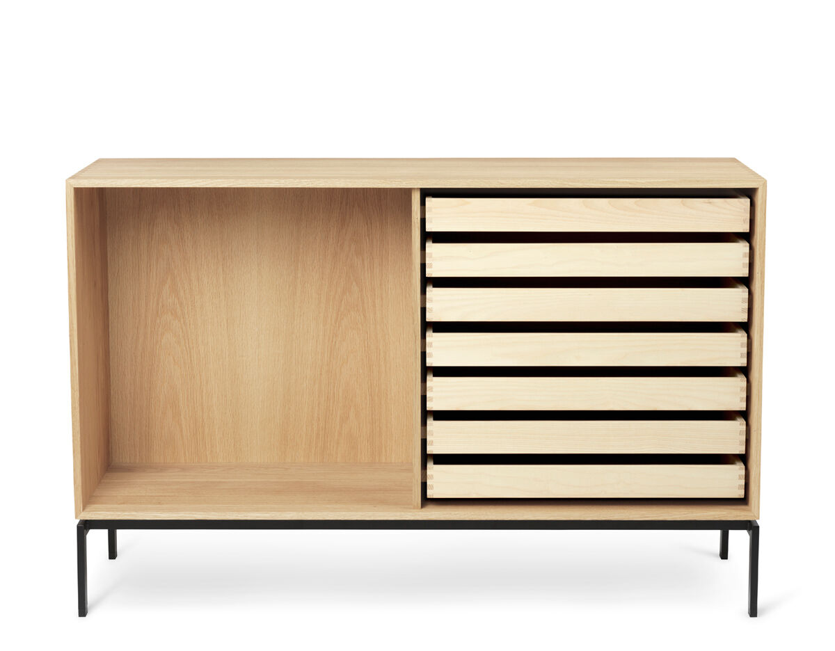 fk63 floor standing open bookcase with trays