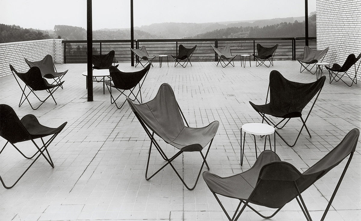 florence knoll hairpin stacking table