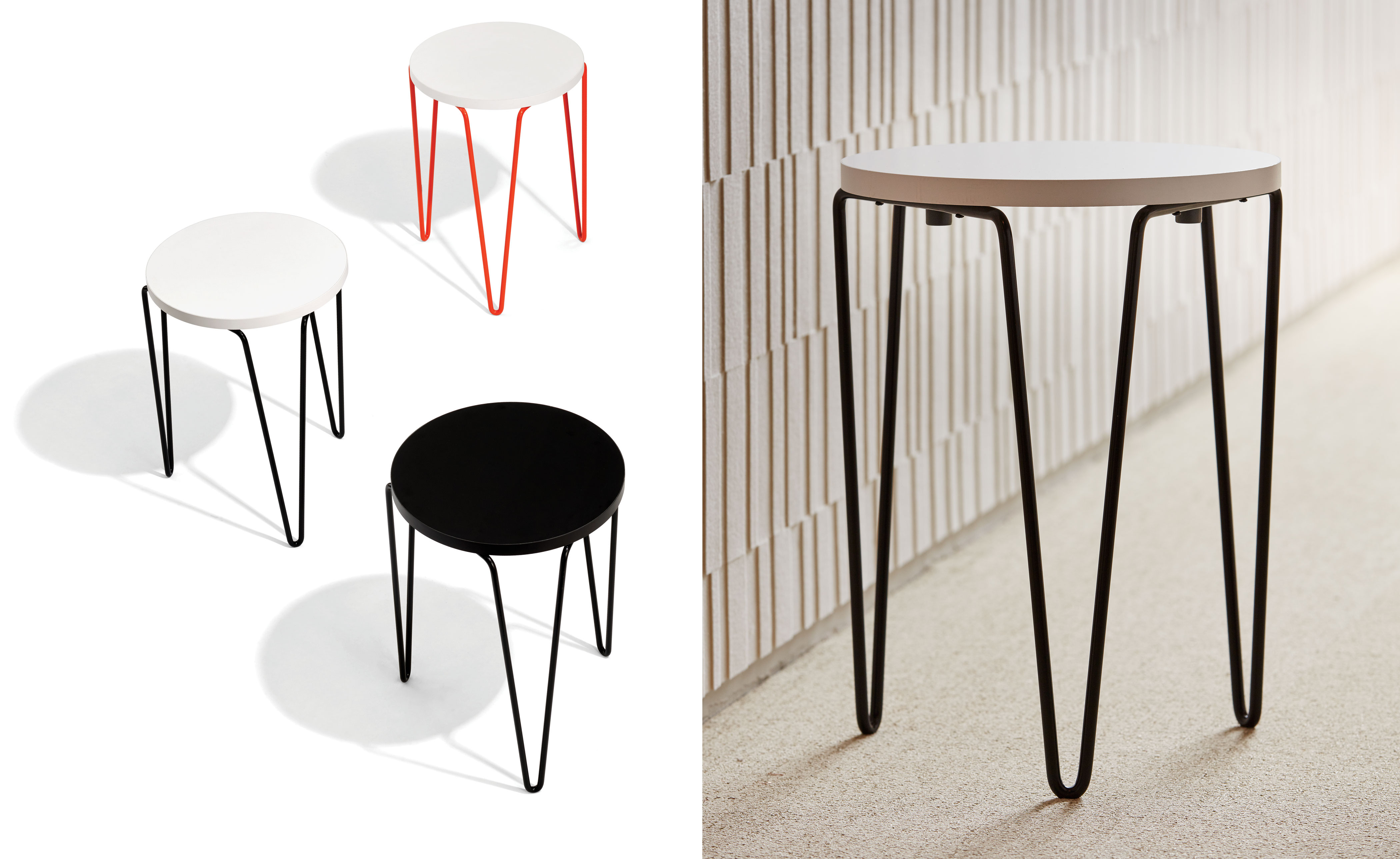 florence knoll hairpin stacking table
