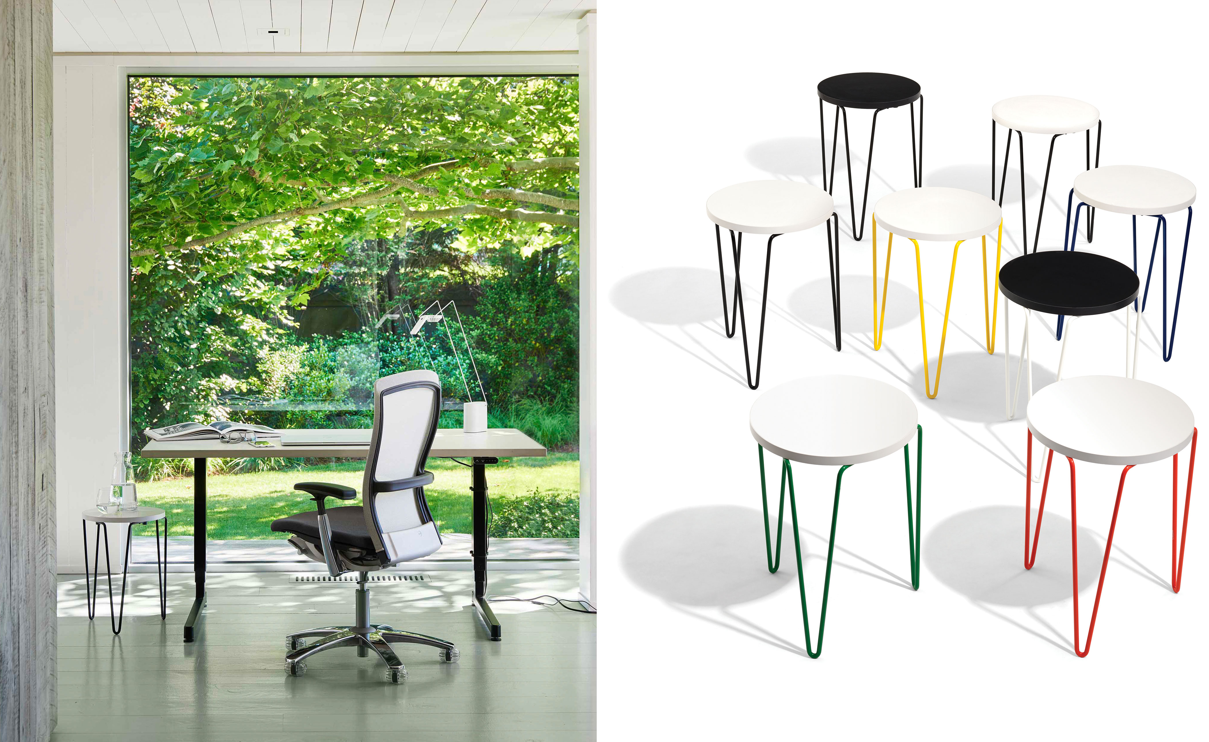 florence knoll hairpin stacking table
